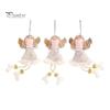 Pastel Color Christmas Tree Decor Angel Hanging Ornaments, Cute Plush Doll Pendant, Xmas Decorative Charms Ornaments for Home Holiday Wedding