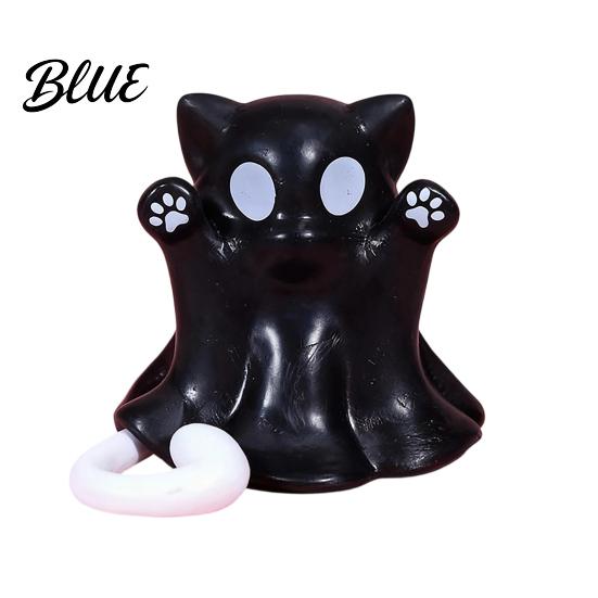 White Ghost Cat Ornament Figure 3D Printed Decorative Ornament