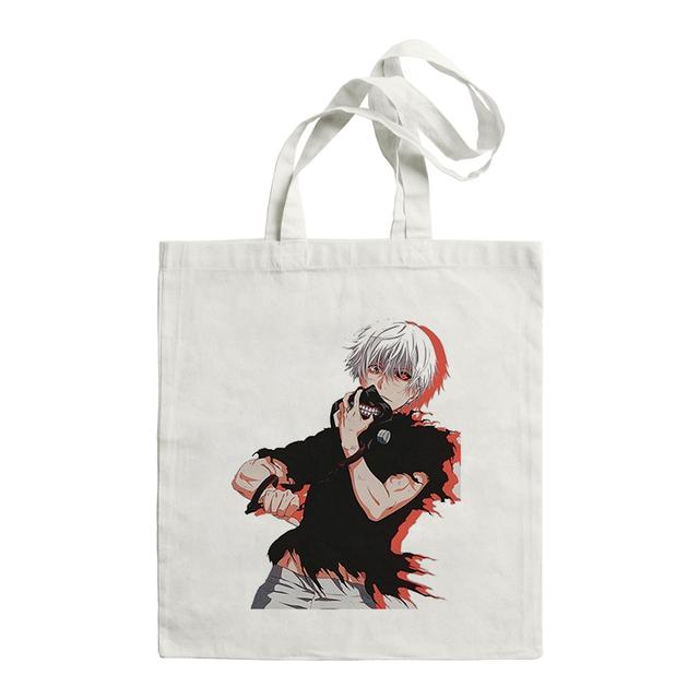 Japan Anime Kaneki Ken Tokyo Ghoul Canva Bag Harajuku Gothic Style Shopper Large Capacity Women Bag Shoulder Bag Vintage HandBag