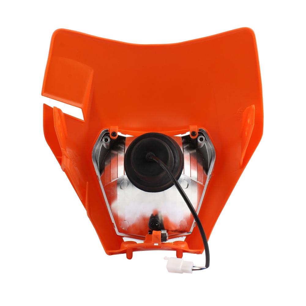 For KTM Headlight Plate Motorcycle LED EXC 300 XC SX 125 250 350 450 Round Wick Headlamp Dit Bike Supermotor Enduro Accessories
