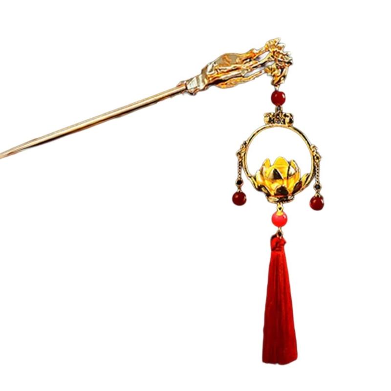 Elegant Hairpin With LED Light Ancient Chinese Style Hair Stick Styling Accessory For Women Traditional Hairstyles
