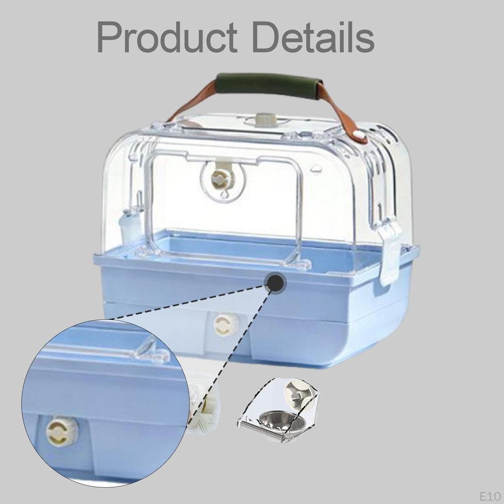 Carrier Parrot Cage Durability Pet Supplies Portable, with Handle for Cockatiel Lovebirds, Parrot,
