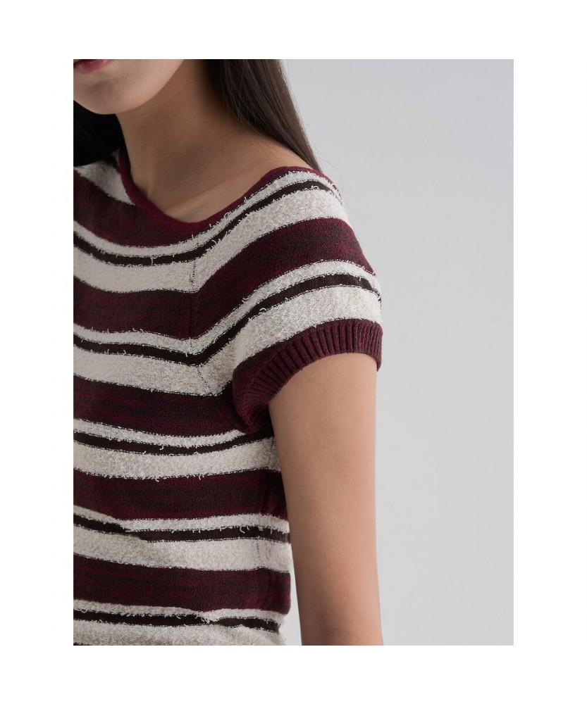 8SECONDS Striped Pullover Brown