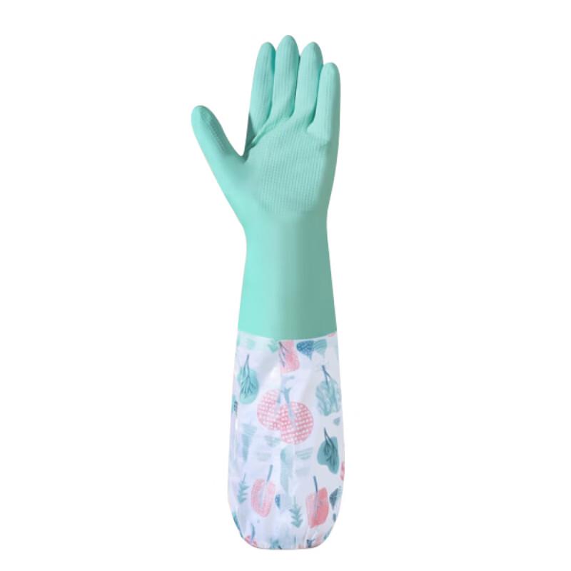 Xuyang Lancai Fleece-Lined Extra-Long Waterproof Household Latex Gloves
