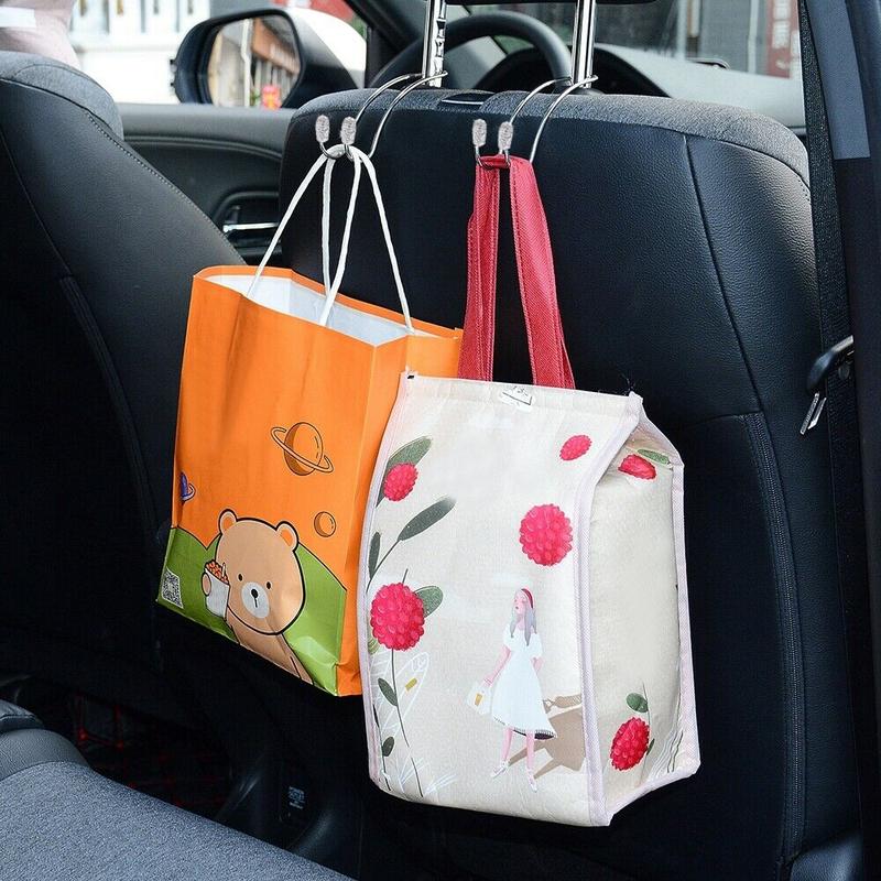 2pcs Car Back Seat Hook Bling Rhinestones Crystal Handbag Hanger Holder Accessories Auto SUV Coat Hanger Car Styling Universal