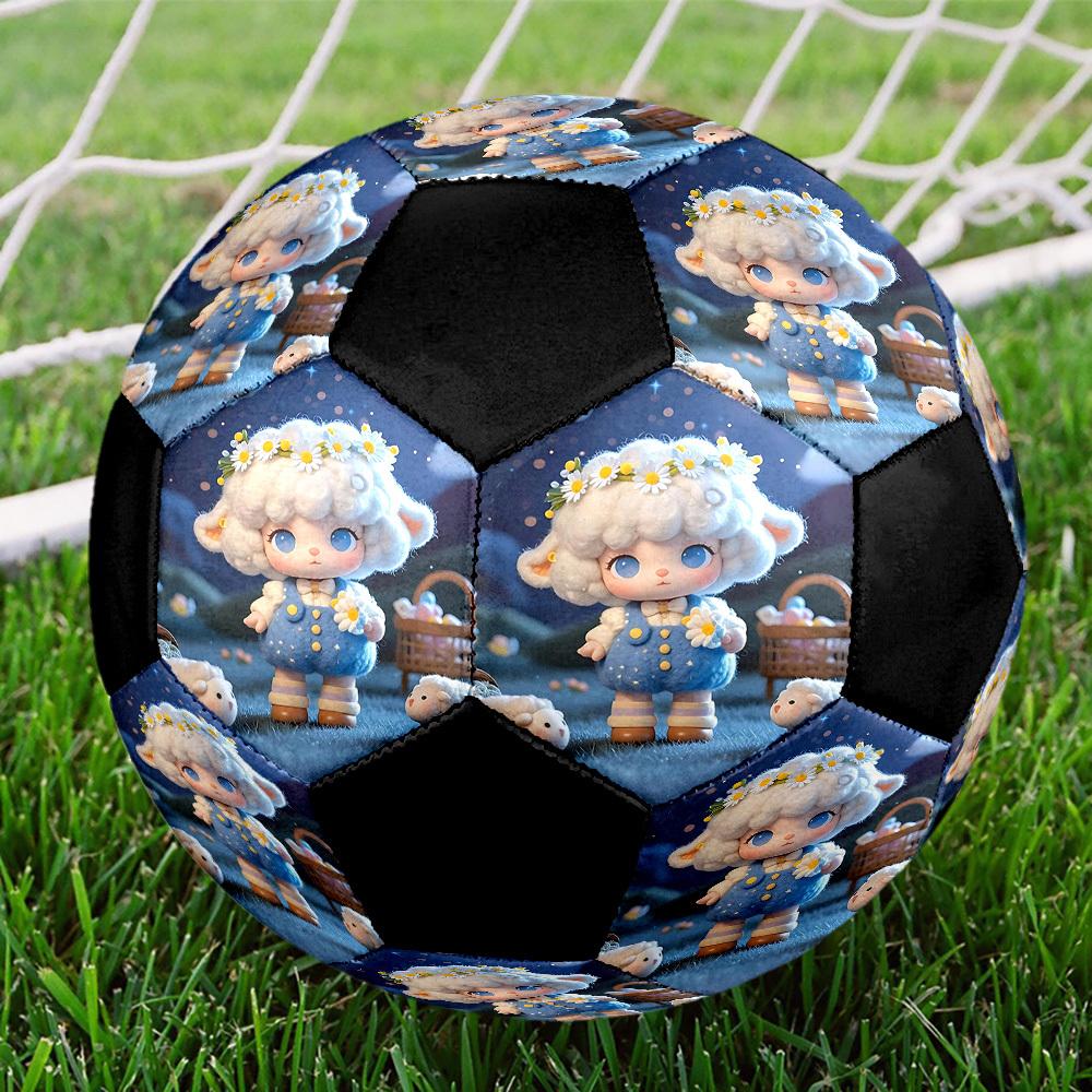 1pc Nighttime Sheep Dreams Size 5 Suitable for Training & Matches, Machine-Stitched, Wear-Resistant Anti-Slip Covering, Gift for Christmas, Birthday. Size 5