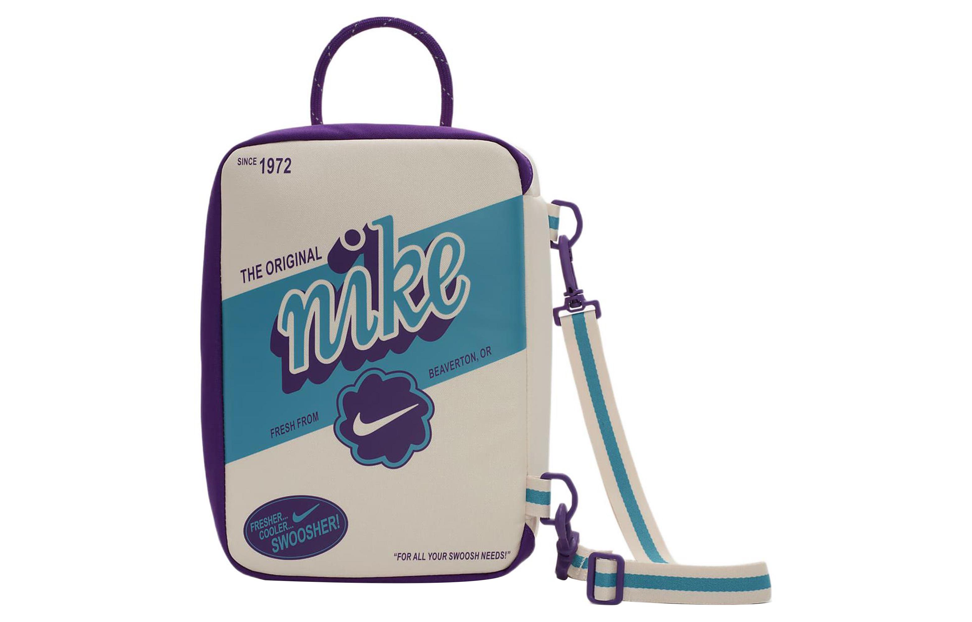 

Nike Fabric Shoe Box Bag, Portable Crossbody Bag, Shoulder Bag Small Unisex Ecru FB3029-838