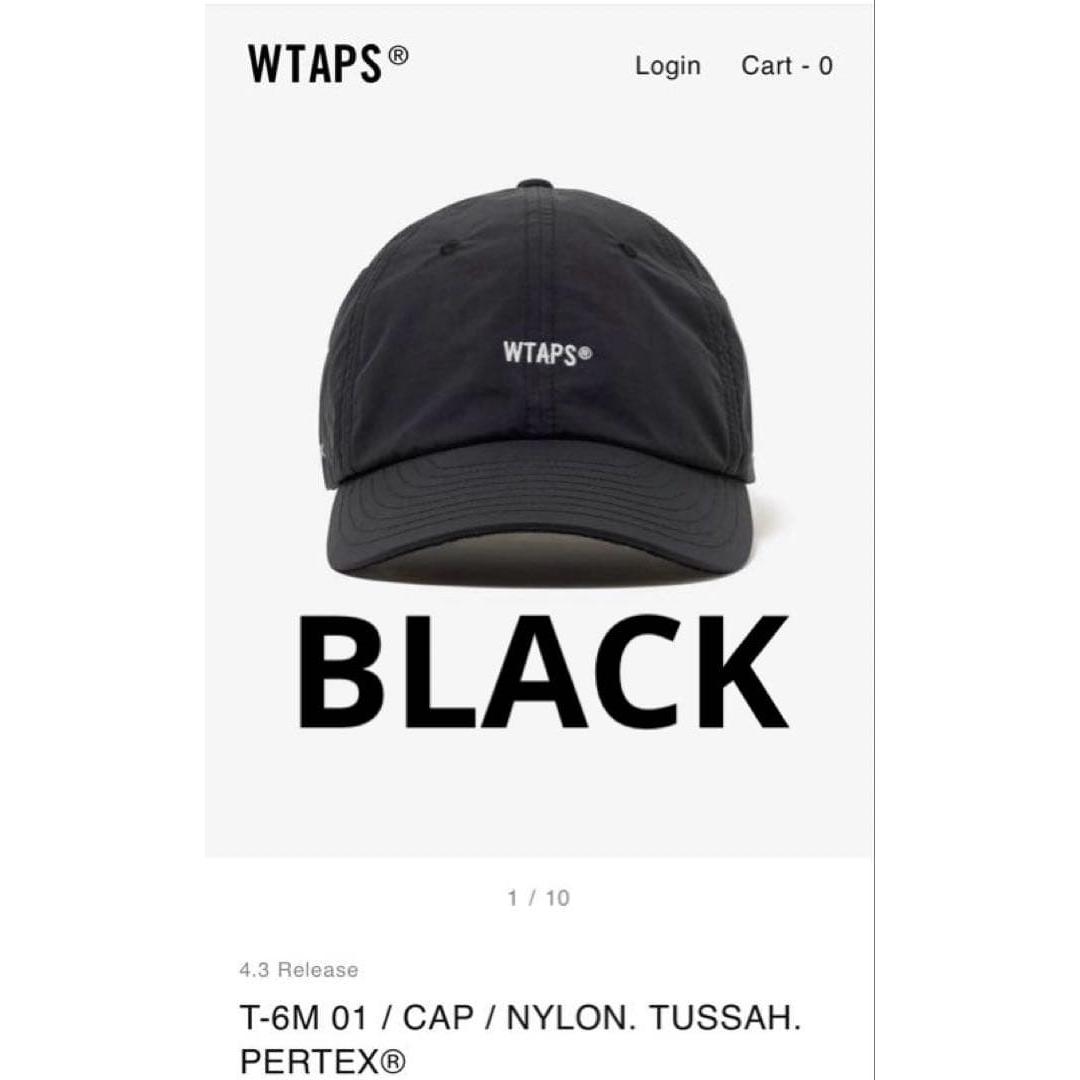 Used WTAPS T6M 1 Cap Nylon Tussah Pertex Black