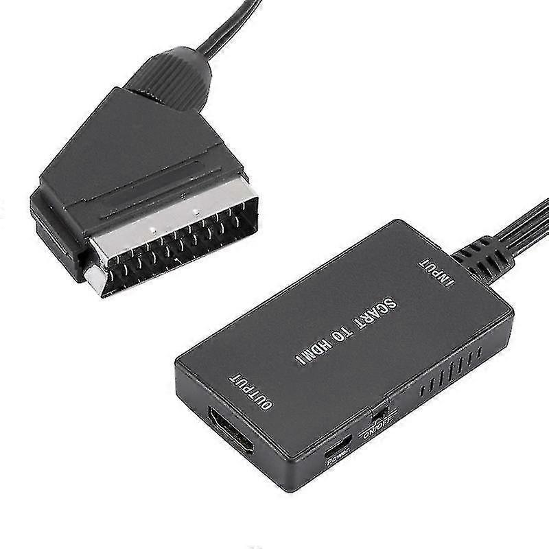 Scart To Hdmi Converter High Definition Audio Video Compatible Adapter Connector