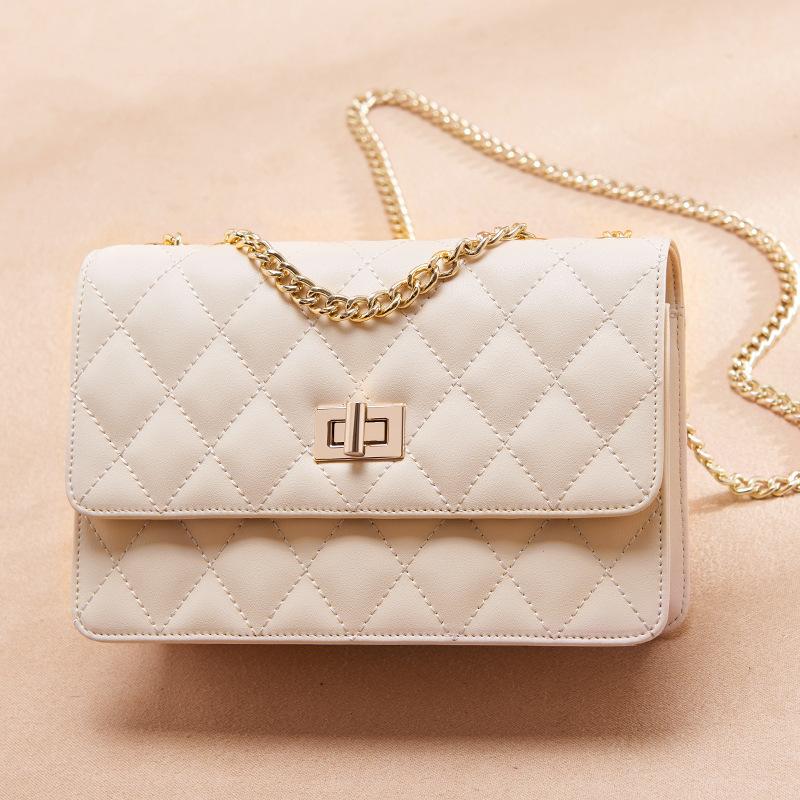 Lingge Chain Bag, Women's Bag, Girls' Hot Girl, Universal for All Seasons, One Shoulder Crossbody