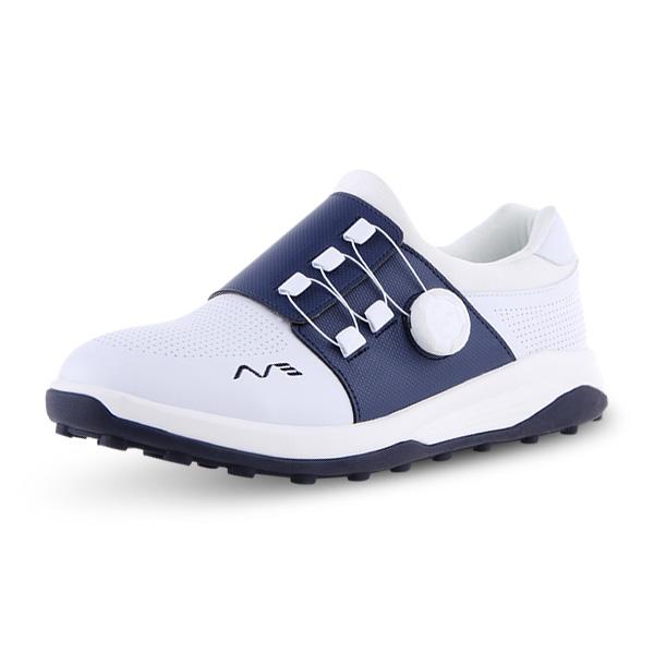 Avave V1 Auto-Lock Spikeless Men'S Golf Shoes White & Navy