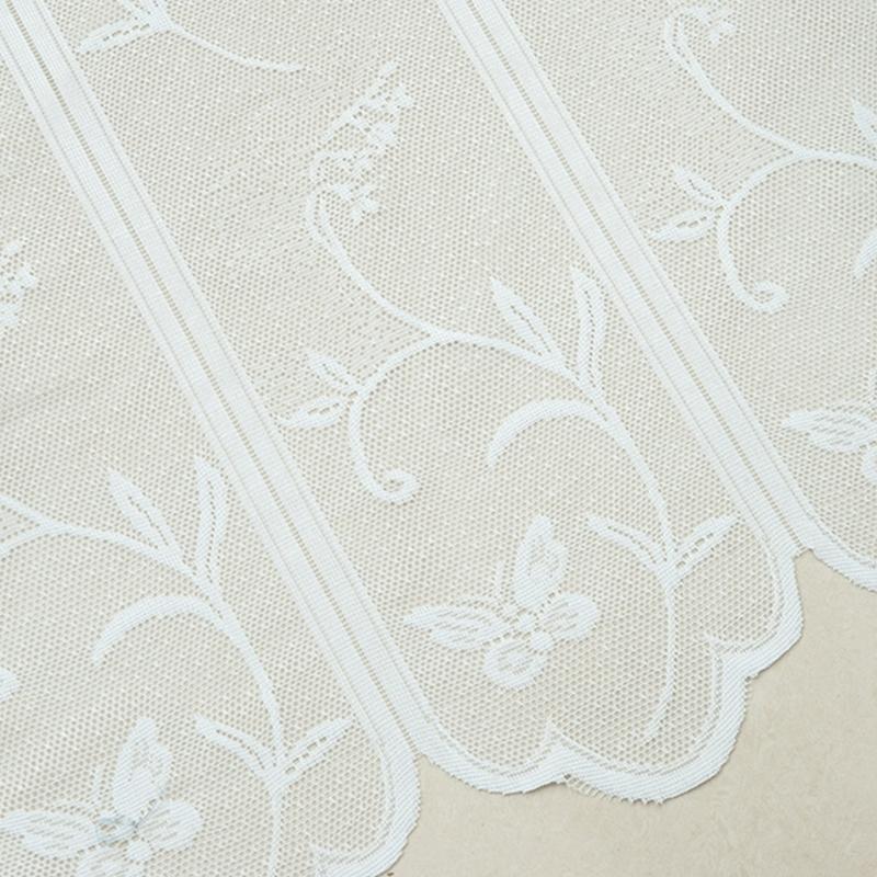 Country Style Sheer Curtain with Romantics Lace Design, Perfect for Dividing Space,for Timelessly and Gracefuls Home