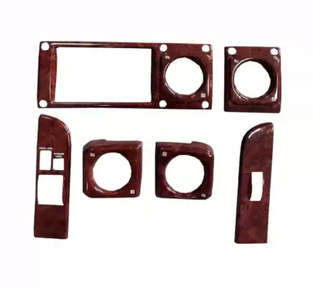 

Toyota Land Cruiser 70 Series 1984–2006 Dashboard Trim: 6-Piece Wood Grain Set ABS Material