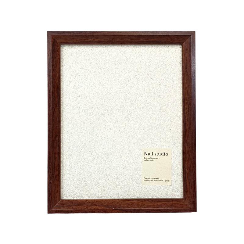 Vintage Walnut Manicure Display Board: Large Photo Prop for Salon