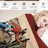 Luxurious Rustic Western Flannel Throw Blanket - Vintage Farmhouse Cow & Cactus Design, Ultra-Soft, Colorful Fuzzy Blanket