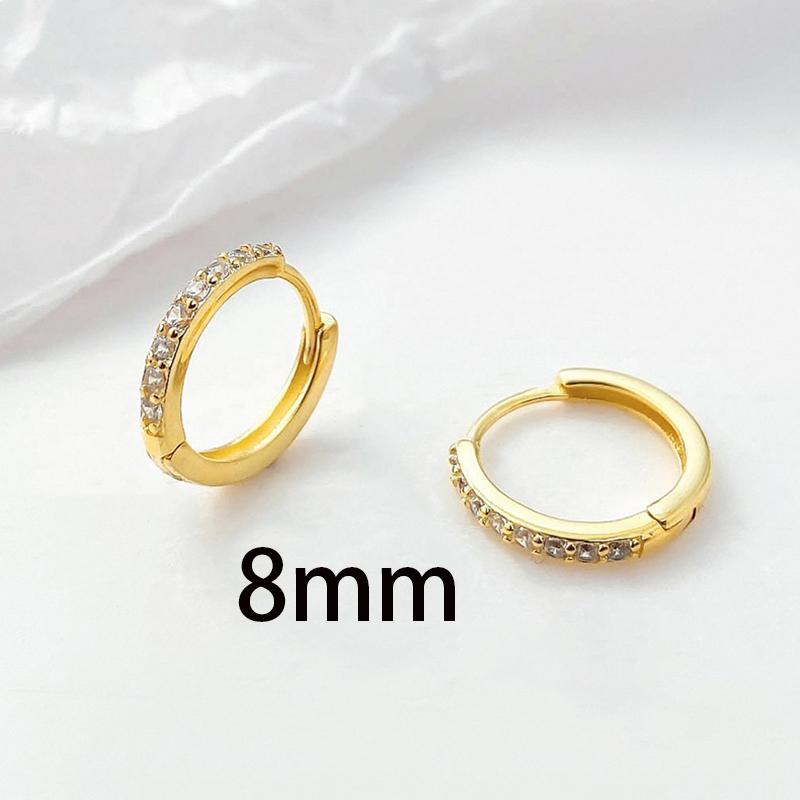 Neue Klassische Edelstahl Zirkon Quadratische Kette Creolen Damen Klein Anhänger Knorpel Helix Tragus Piercing Schmuck