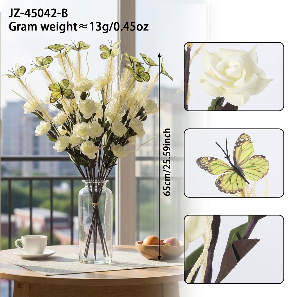 An artificial butterfly branch used for weddings, family offices, parties, decorating vases, and floral arrangements