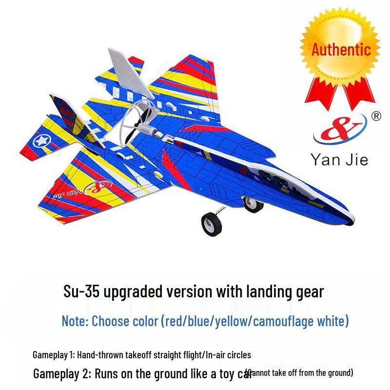 Electric USB Charging Hand-Launched Su-35 Su-27 Boomerang Glider Model Airplane