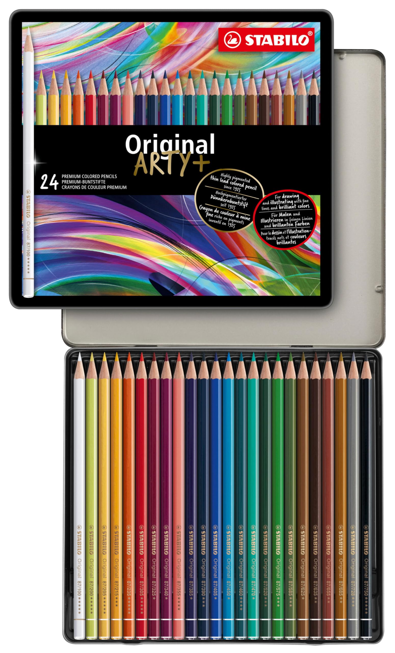 

STABILO Watercolor 24 Pencils, Original, Colors, 8774-6