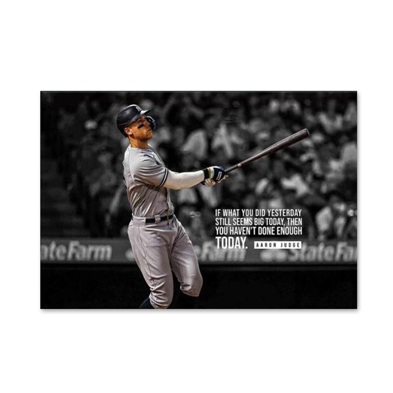 

Бейсбольная спортивная звезда, холст, картина Аарон судья, мотивационный постер с цитатами и принтом, настенные художественные фотографии для украшения дома 40x60cm No Framed