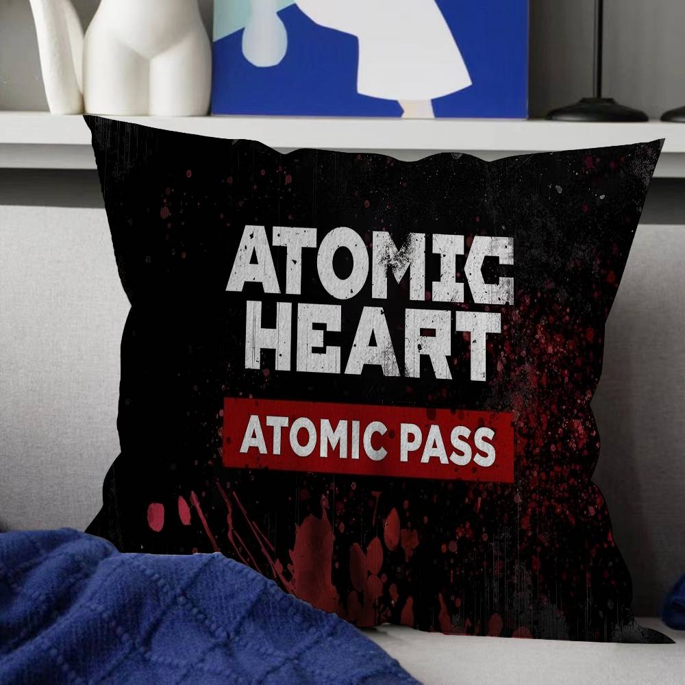 

Atomic Heart Vintage Cushion Cover Pillowcase Upholstery Sofa Throw Pillow Home Decor Pillowcas 12x12Inch