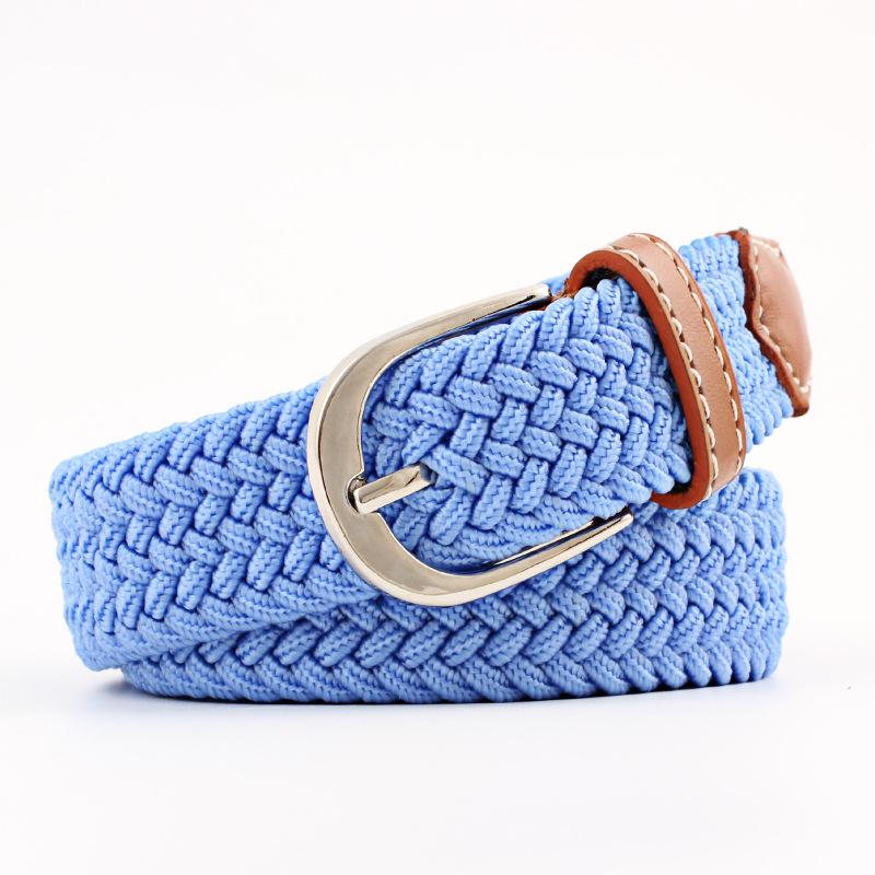 Unisex Canvas Belt, Canvas Elastic Elastic Thin Belt, Green Student Woven Canvas Belt 100cm Width 2.5