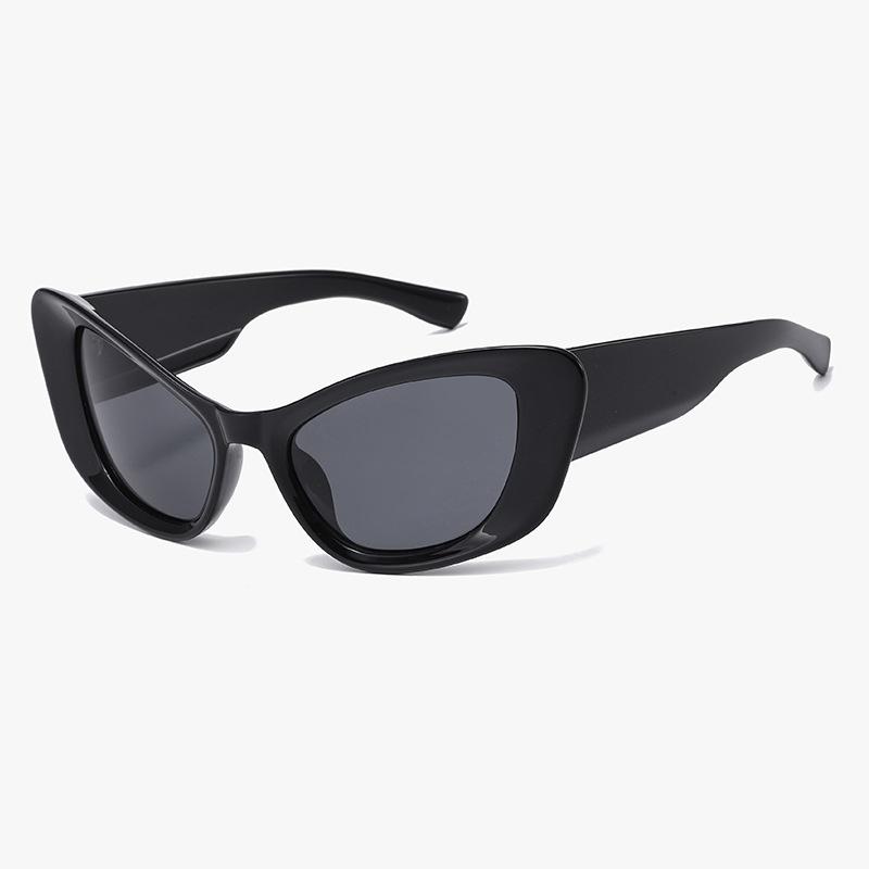 Fashionable Trendy New Cat Eye Sunglasses European American Hip-hop Concave Shaped Cross-border Personalized Street Photography Fashion Show Glasses