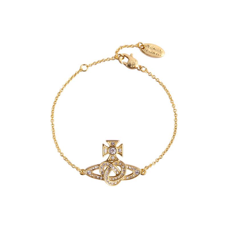 Exclusive Design Twisted Floral Bracelet For Women Elegant Copper Plated Saturn Bracelet With Shimmering Diamonds Characters)