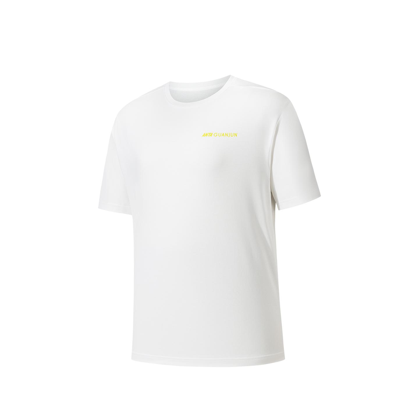 Anta Champion Breathable Short Sleeve Knitted Shirt Men T-shirts Paper-White 152620152-1 L