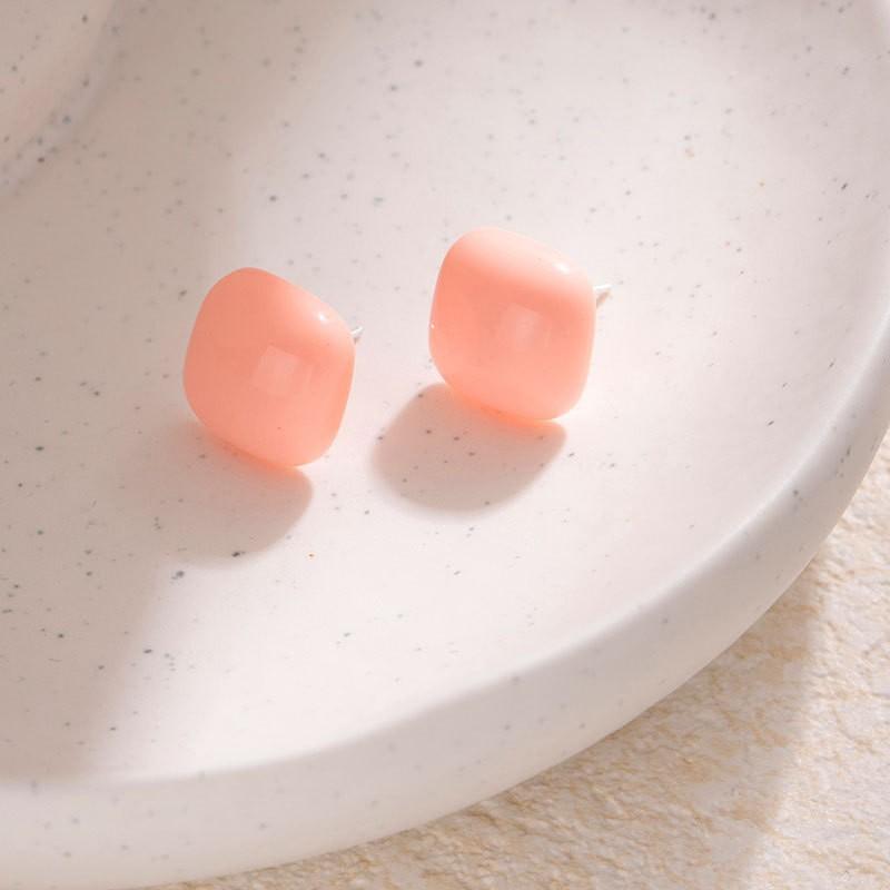 Boucles d'Oreilles Rétro Design de Niche, Petit Sucre, Clous Simples, Petite Série Thé Frais, Exquises, Petites et Polyvalentes Boucles d'Oreilles Tempérament
