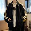 Men's High Street Hong Kong Style Webbing Lapel Jacket - Trendy Loose Fit for Spring & Autumn