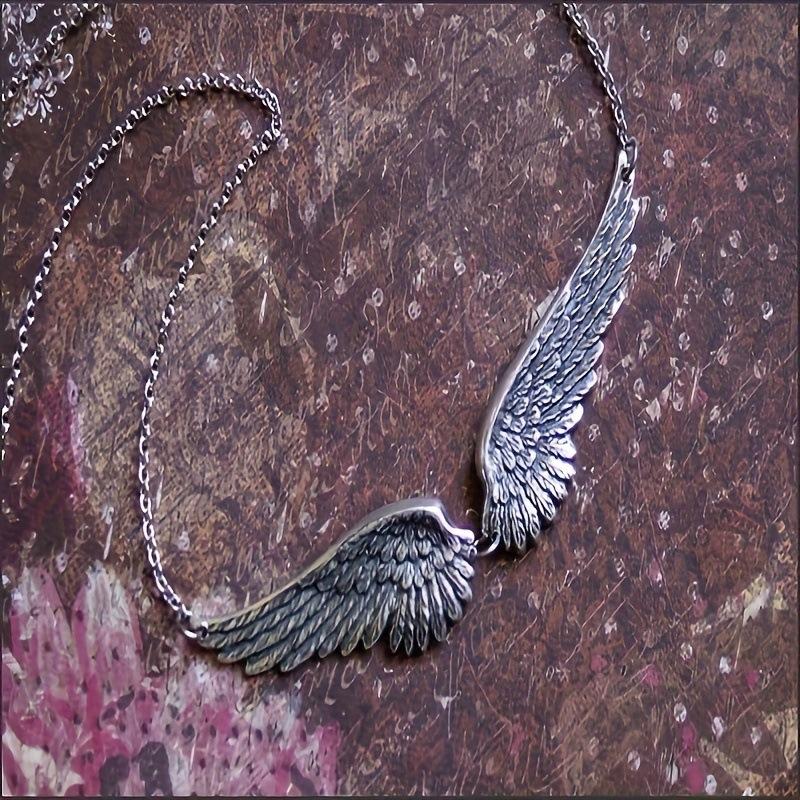 European and American New Retro Wings Trend Necklace Pendant 60CM(Necklace Long)
