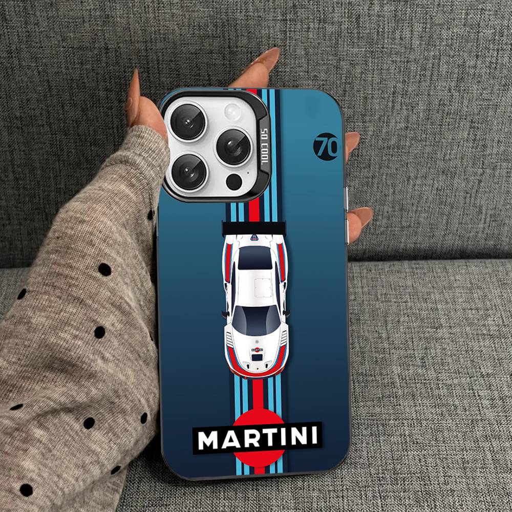 

MartiniES Racing Phone Case For IPhone 17 16 15 14 13 12 11 Pro Max Color Black Matte Cover 12 pro max