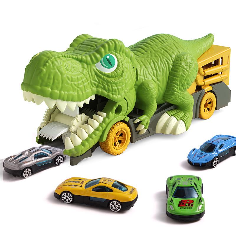 Foldable Dinosaur Track Car Toy for Kids - Fun & Educational
