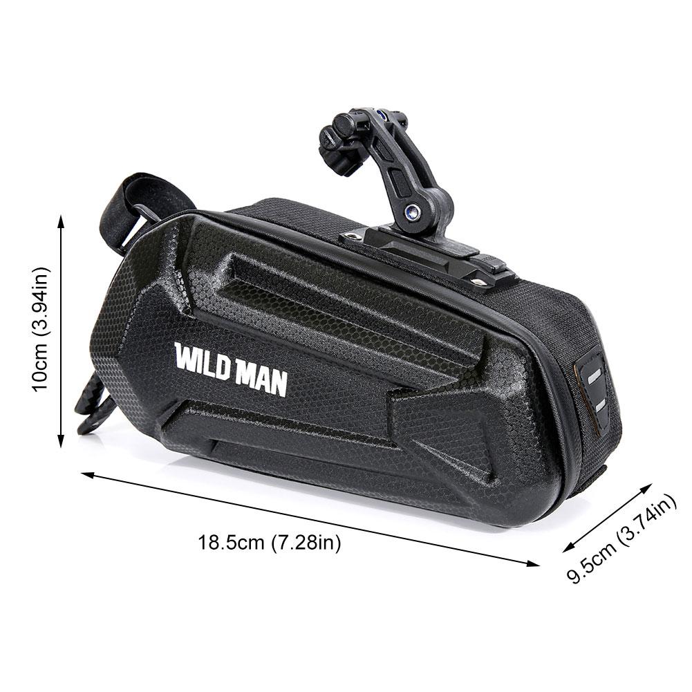 1.2L Cycling Tail Bag PU EVA Hard Shell Pouch Reflective Bike Seatpost Storage Bag Can Hung Taillights MTB Road Bike Accessories