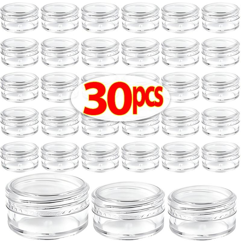 3g/7g/10g Mini Transparent Cosmetic Bottles Round Storage Box Portable Travel Container with Lids for Nail Arts Jewelry Earrings