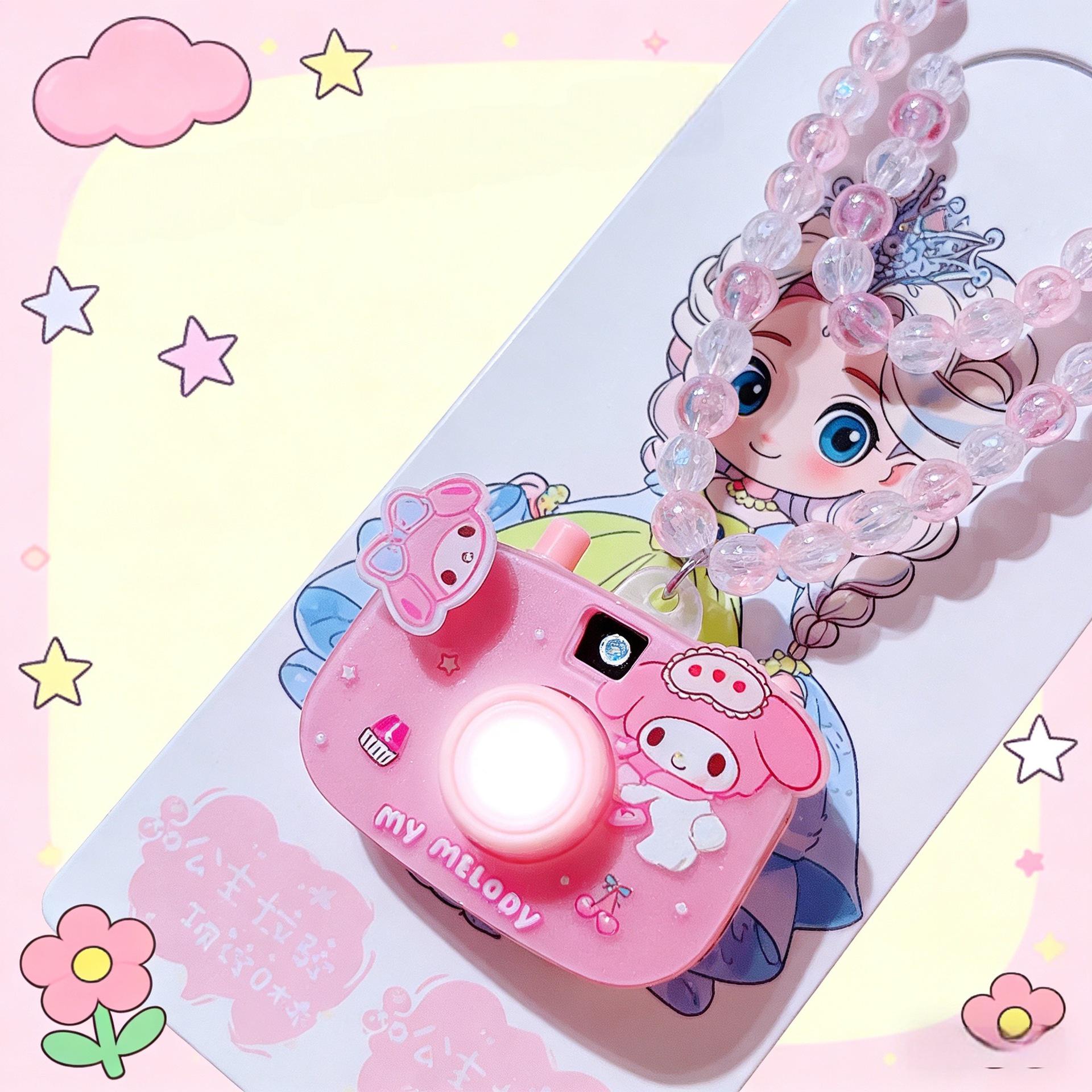 Kuromi Sanrio Cartoon Camera Projector Necklace & Bracelet Gift for Kids
