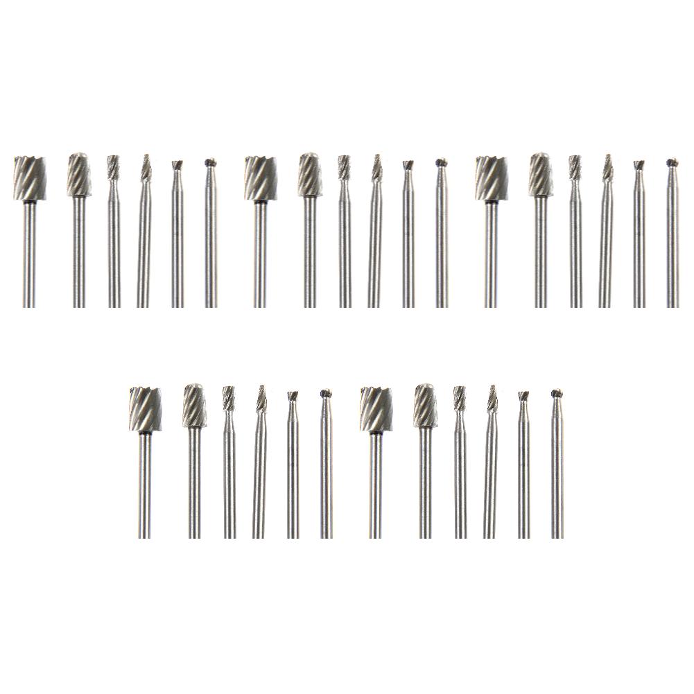 1-5Set Carbide Burr Set Wood Carving Accessories DIY Rotary Burr Set with 1/8 Shank for Woodworking Engraving Drilling for Cut