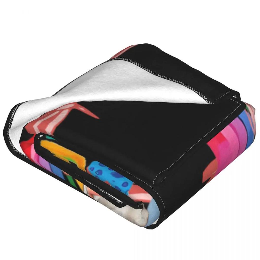 Karol G Flannel Blankets Singer Pink Hair Warm Soft Throw Blanket for Outdoor Travel Graphic Bedspread Sofa Bed Cover