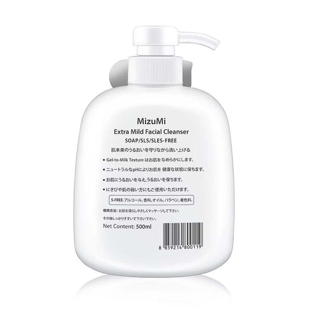 MizuMi Extra mildes Gesichtsreinigungsmittel, 500 ml.