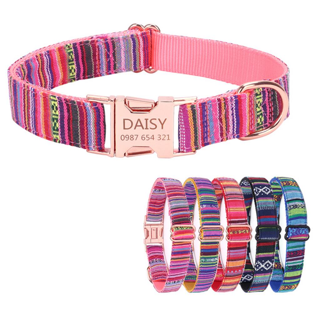 Remium Ethnic Style Dog Collar Boho Style Adjustables Outdoor Collar For Outdoor Daily Walks