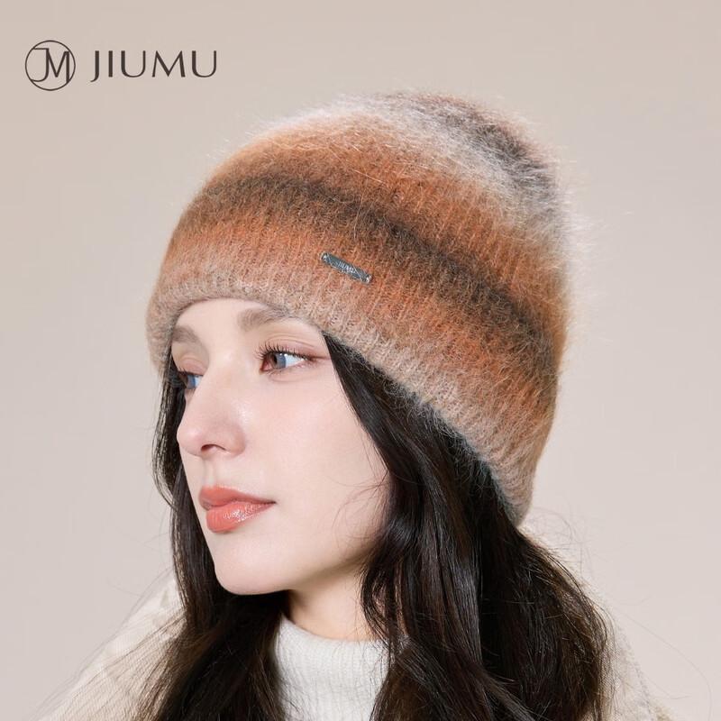 

JIUMU Women s Gradient Alpaca Wool Winter Beanie One Size