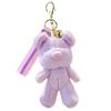 Ecarla Plush Fluffy Bear Keychain with Bell Purple Brl359Fio