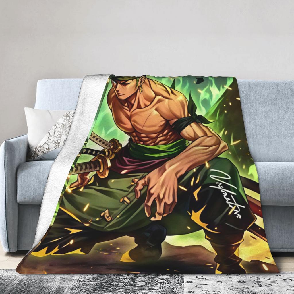 Zoros Vintage Tattoo Ornament Art Flannel Blanket Autumn Warm Throw Blanket for Kids Living Room Comfortable Sofa Bed Cover