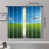 2pc,  Window Curtains Prairie Sky Polyester,Without Electricity Birthday Party for College Dormitory Decoration