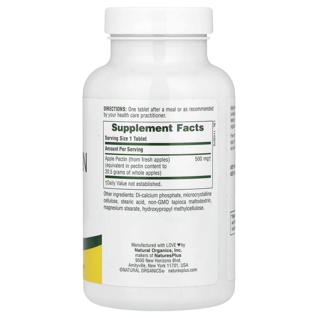 Apple Pectin, 500 mg, 180 Tablets
