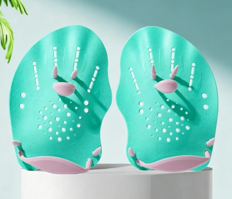Swimming Paddles Training Adjustable Hand Webbed Gloves Pad Paddles Ergonomic Swimming Hand Training Accessories For Men Women