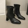Damen Hohe Absätze Stiefeletten Klobig Mode Kleiderschuhe Designer 2026 Winter Chelsea Boots Damen Neue Goth Pumps Femme Zapatos