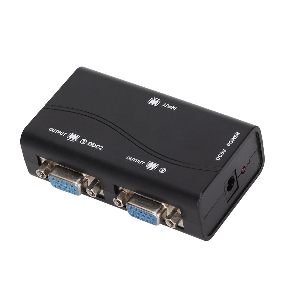 1920x1440 1080P Video Splitter 1 in 2 Out VGA Splitter Amplifier  Projector