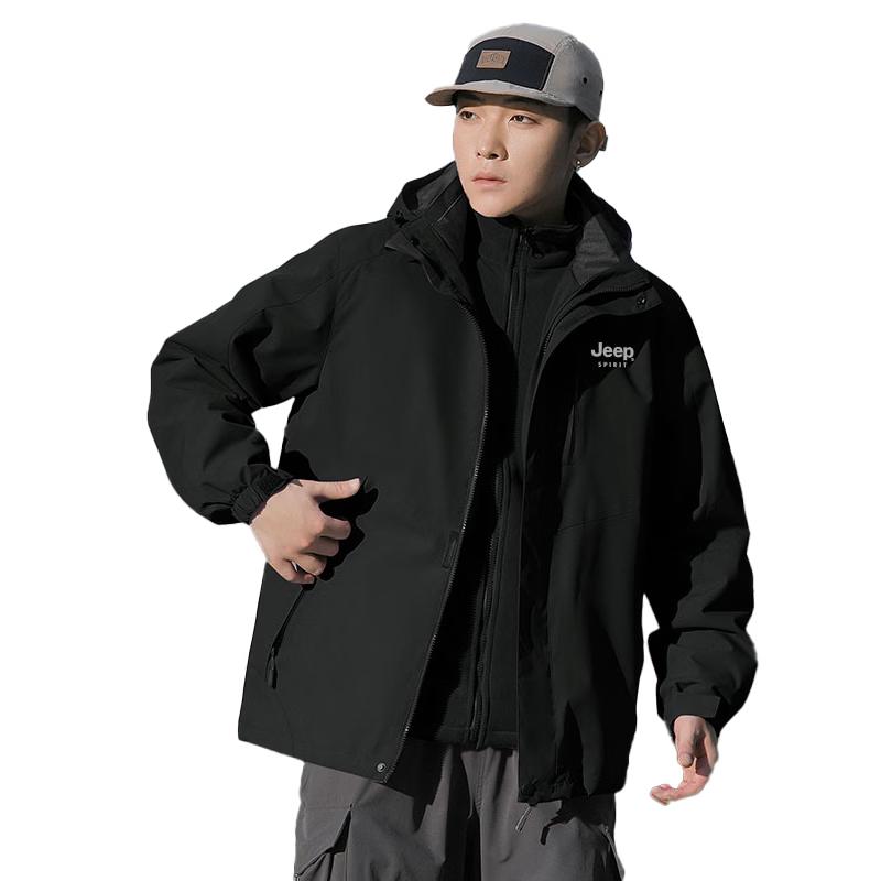 JEEP SPIRIT Unisex 3-in-1 Water-Repellent Outdoor Jacket S